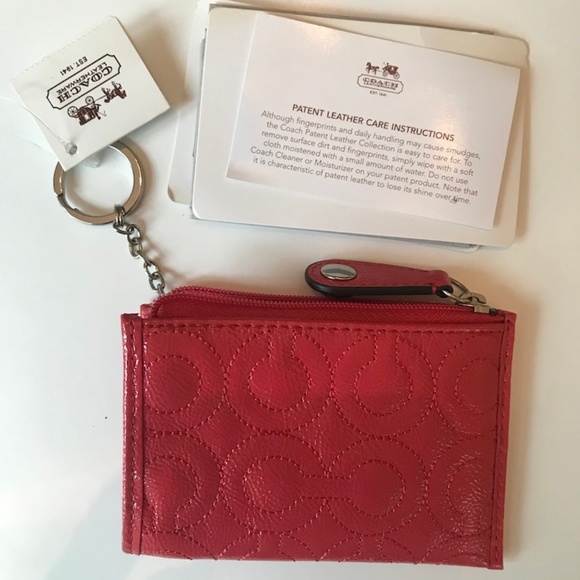 Coach NWT Patent Leather Mini Skinny - Picture 1 of 5